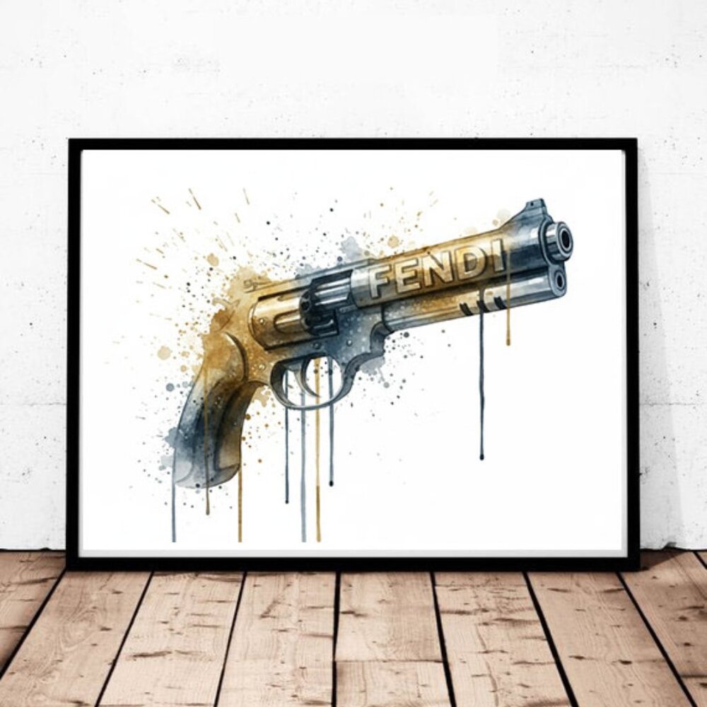 Fendi Double Action Revolver Art Print
